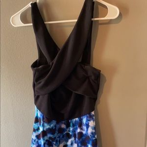 Blue and black dress